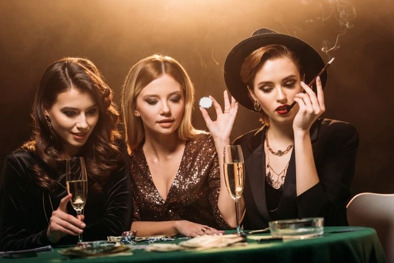 Live casino table with multiple camera angles